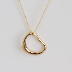 Gold Heart Charm Chain Necklace